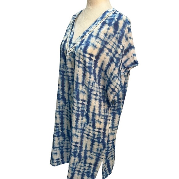 NEW Tahari Blue Tie Dye Beach/Swimsuit Cover Size M - Picture 6 of 12